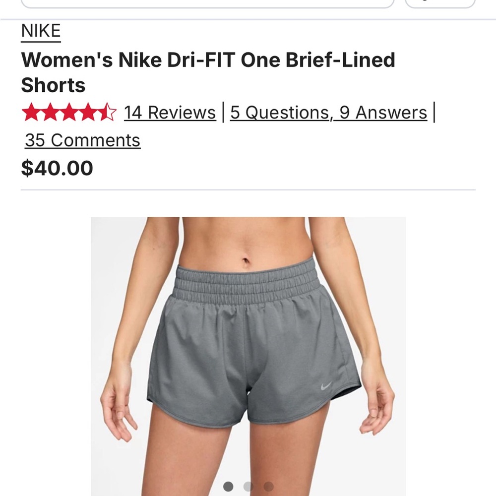 Nike Women's Athletic Gray Shorts